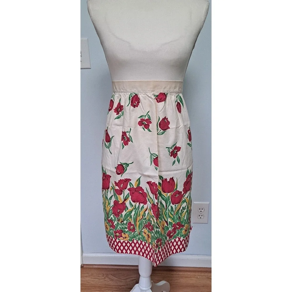 Vintage‎ Apron 1950's Style Half Apron Floral